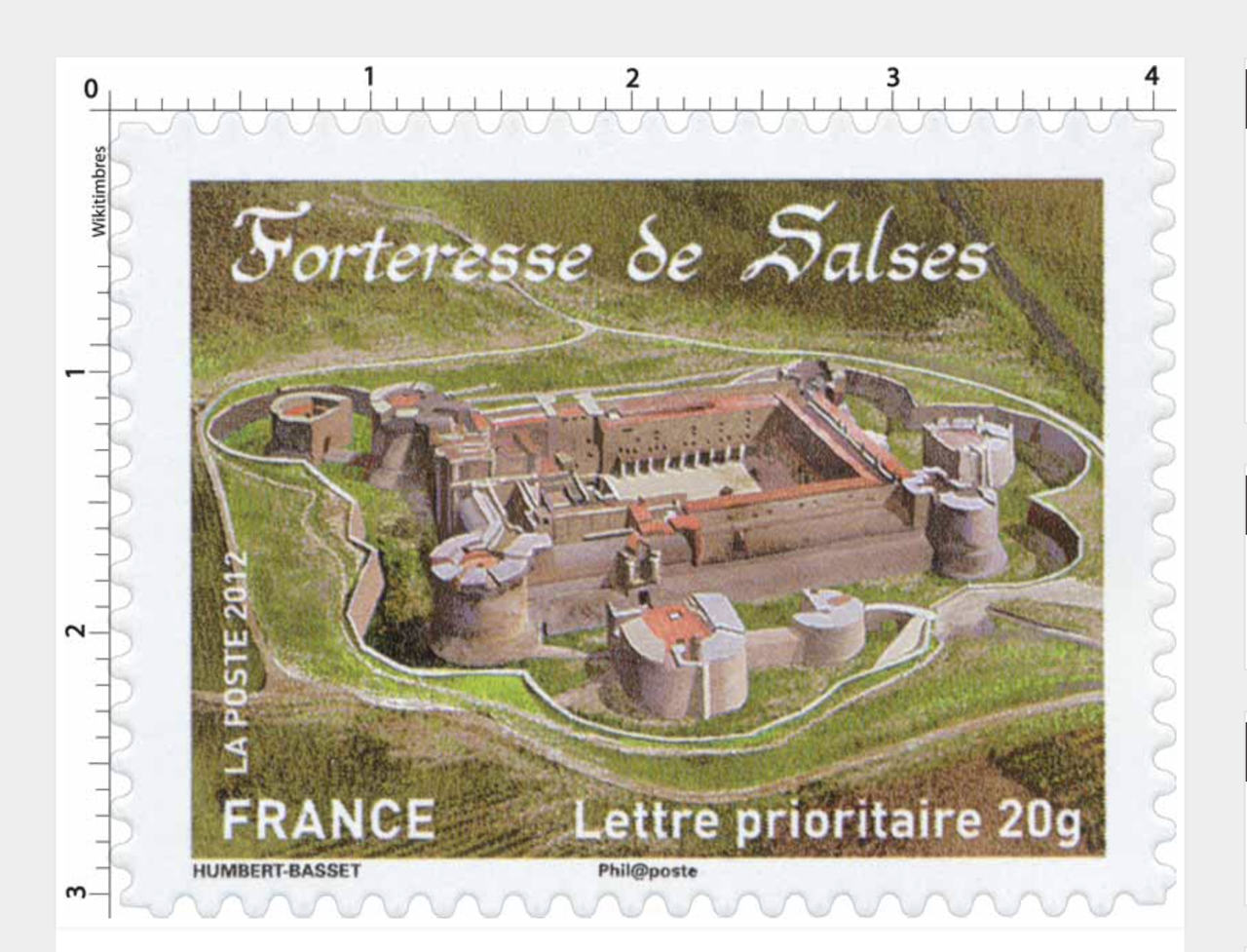 Il y a dix ans, le dessinateur avait imaginé ce timbre à l'effigie de la Forteresse de Salses.