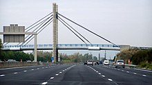 Photographie de l’autoroute A 7 en direction de Lyon après la jonction avec l’autoroute A 9